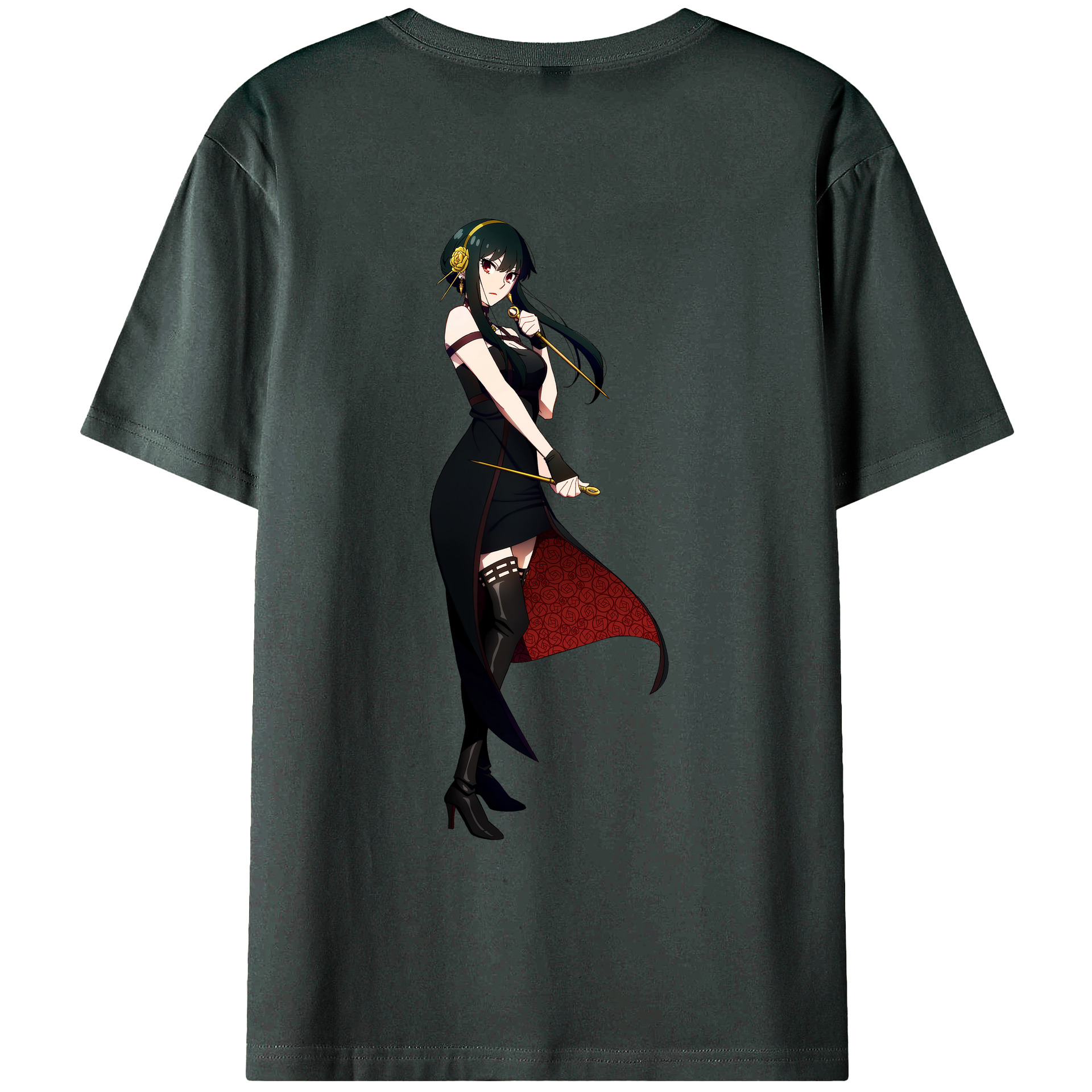 （画像用） SPY×FAMILY间谍家家酒 綿100％ メンズ半袖Tシャツ（バックプリント） 通気性